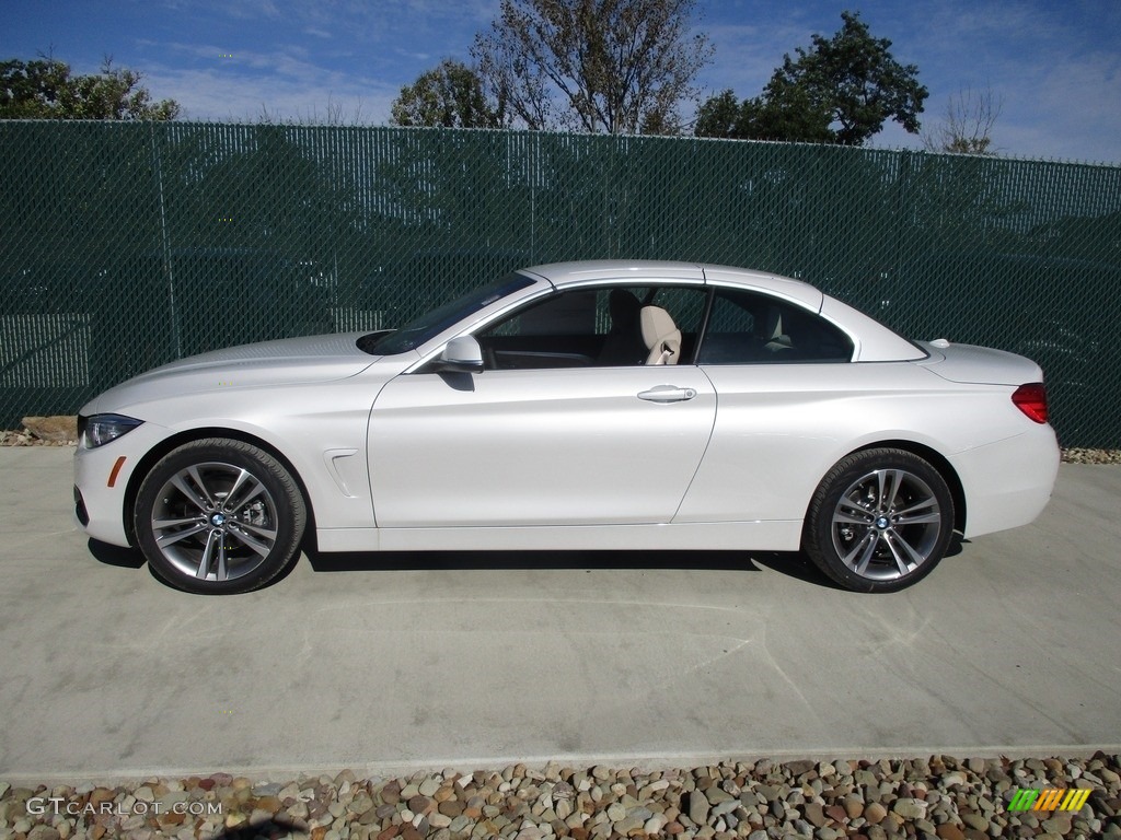 2017 4 Series 430i xDrive Convertible - Mineral White Metallic / Oyster photo #8