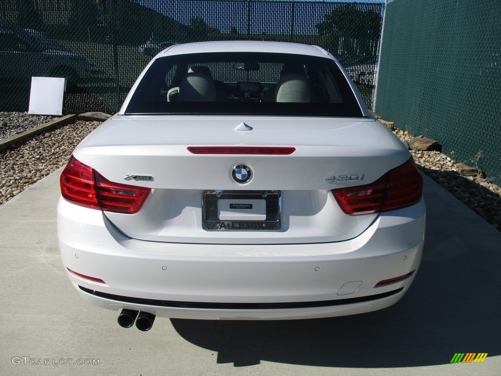 2017 4 Series 430i xDrive Convertible - Mineral White Metallic / Oyster photo #9