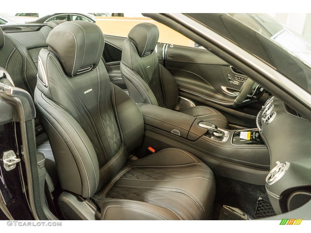 designo Black Interior 2017 Mercedes-Benz S 63 AMG 4Matic Cabriolet Photo #116024157