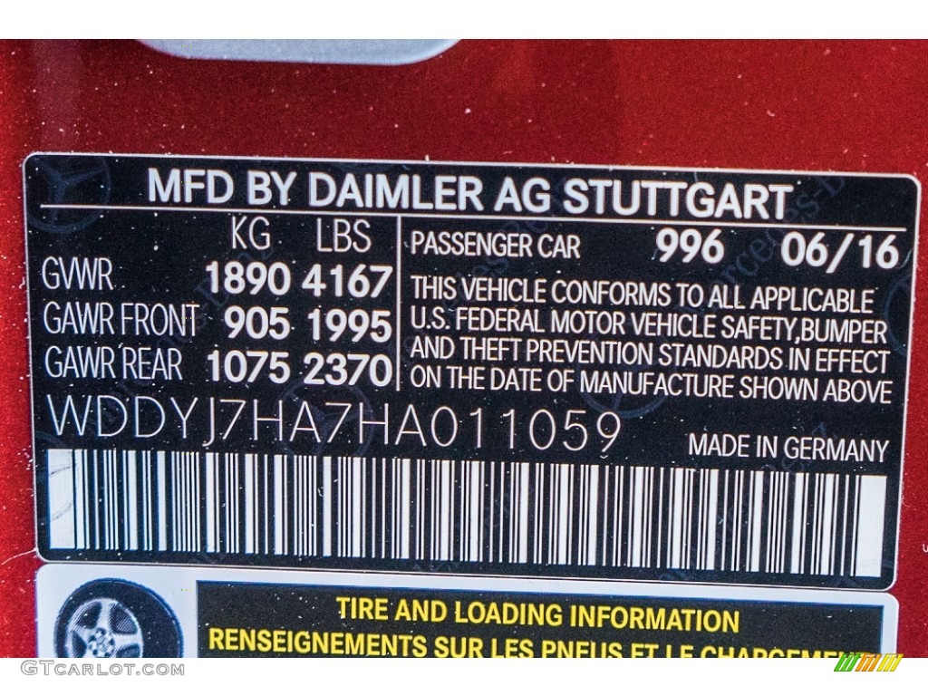 2017 AMG GT Color Code 996 for designo Cardinal Red Photo #116024580