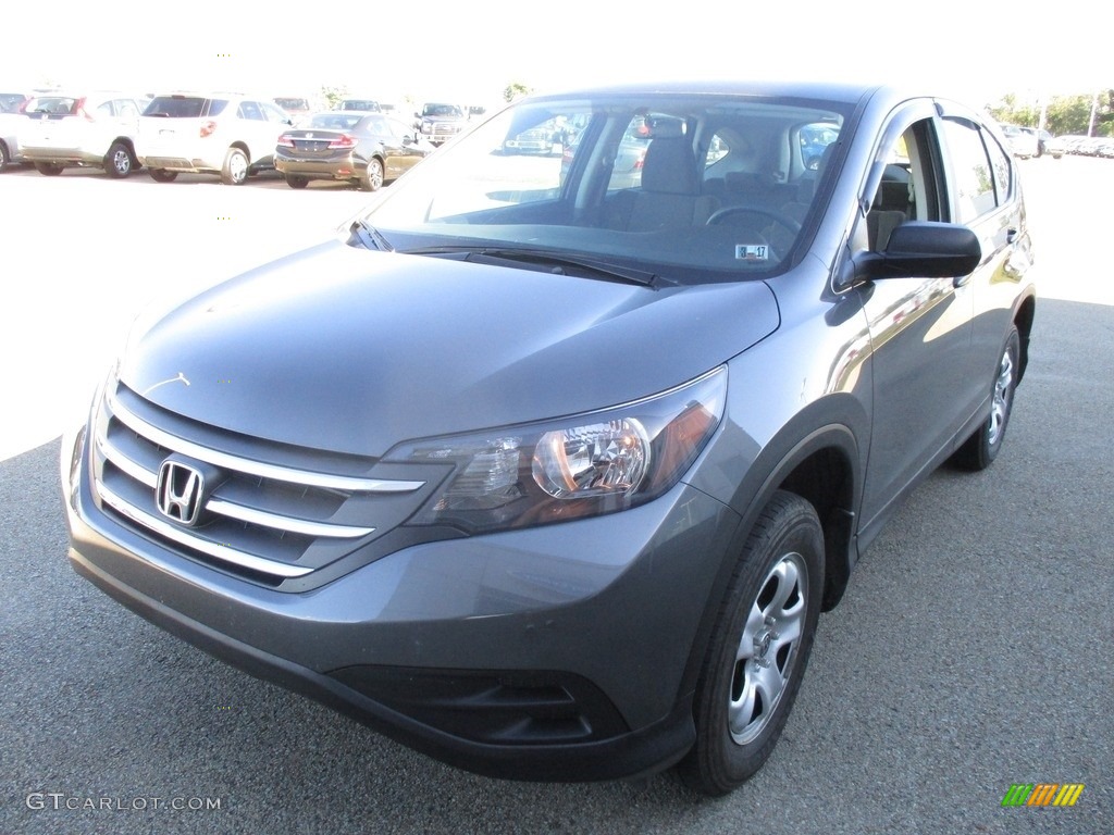 2012 CR-V LX 4WD - Polished Metal Metallic / Gray photo #19