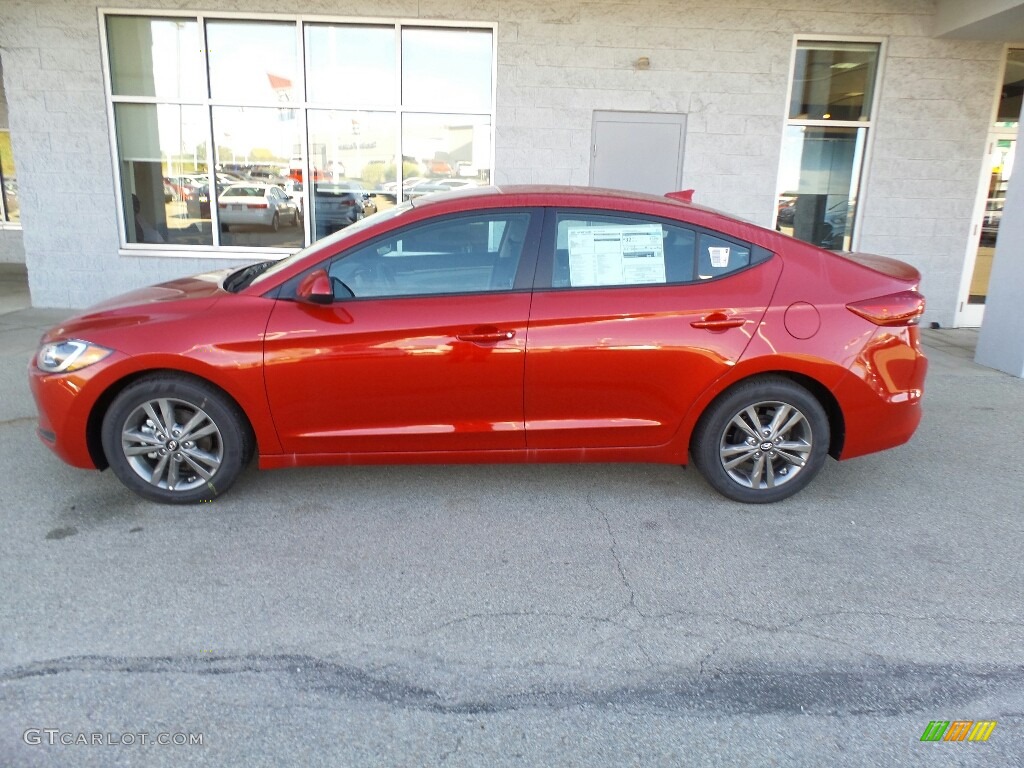 2017 Elantra SE - Red / Beige photo #7