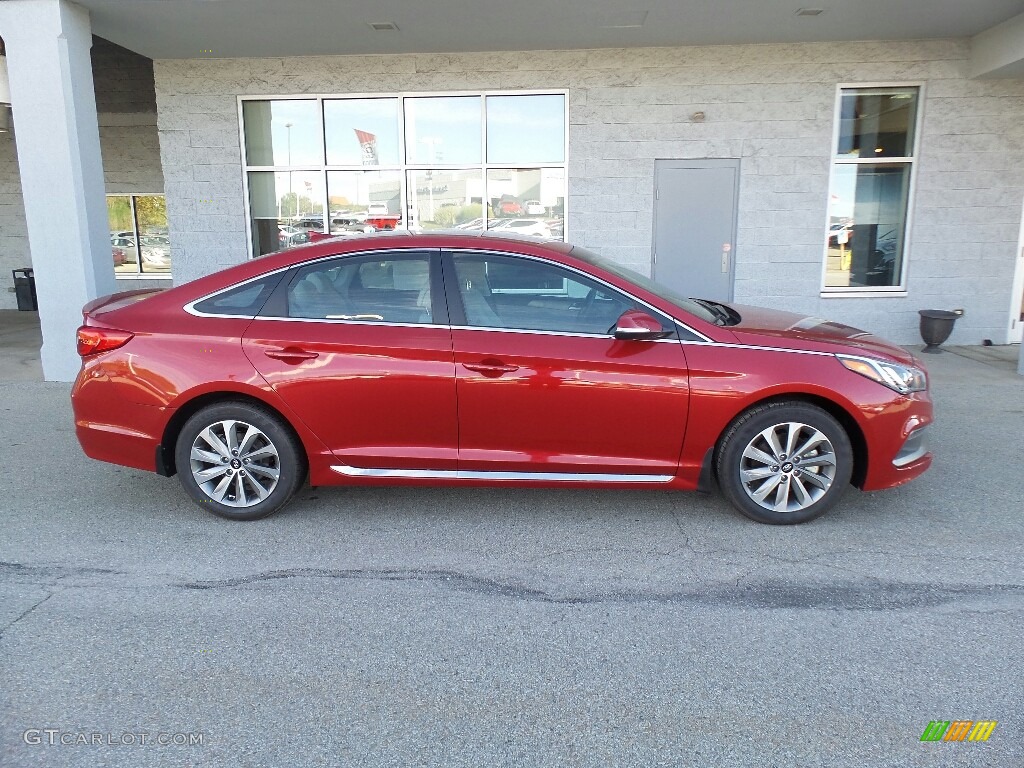 2017 Sonata Sport - Scarlet Red / Gray photo #2