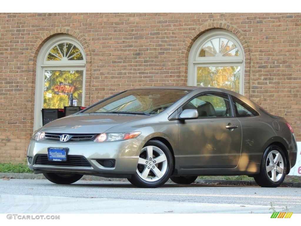 2006 Civic EX Coupe - Galaxy Gray Metallic / Gray photo #26