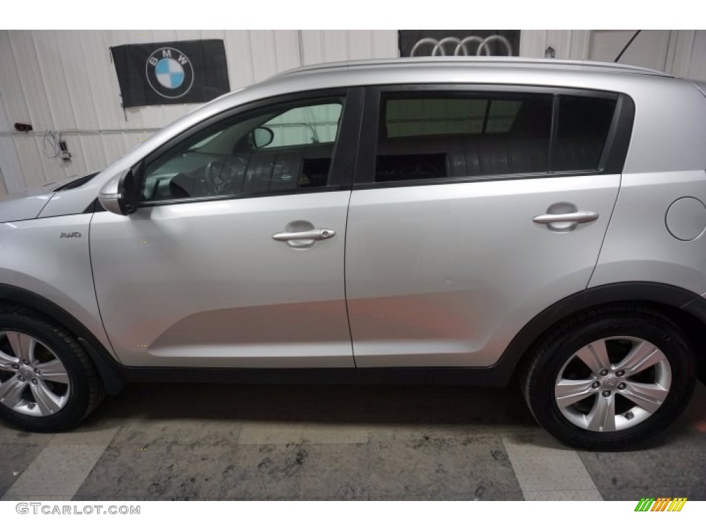 2012 Sportage LX AWD - Bright Silver / Black photo #52
