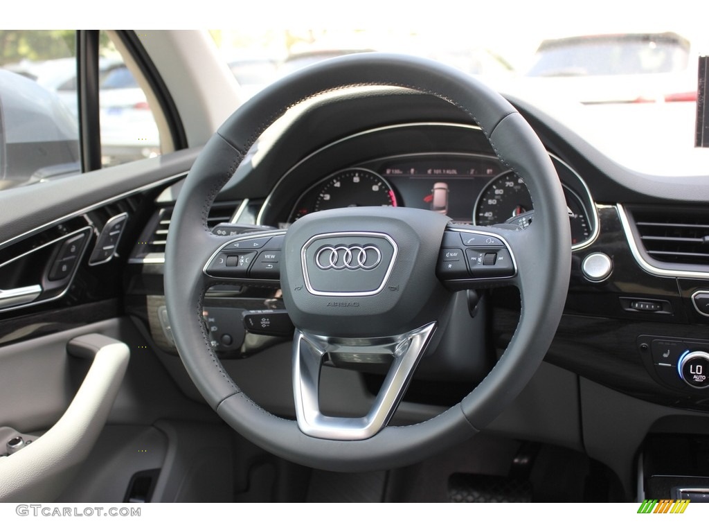 2017 Audi Q7 3.0T quattro Premium Plus Black Steering Wheel Photo #116031723