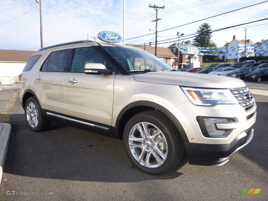 2017 Explorer Limited 4WD - White Gold / Medium Light Camel photo #3