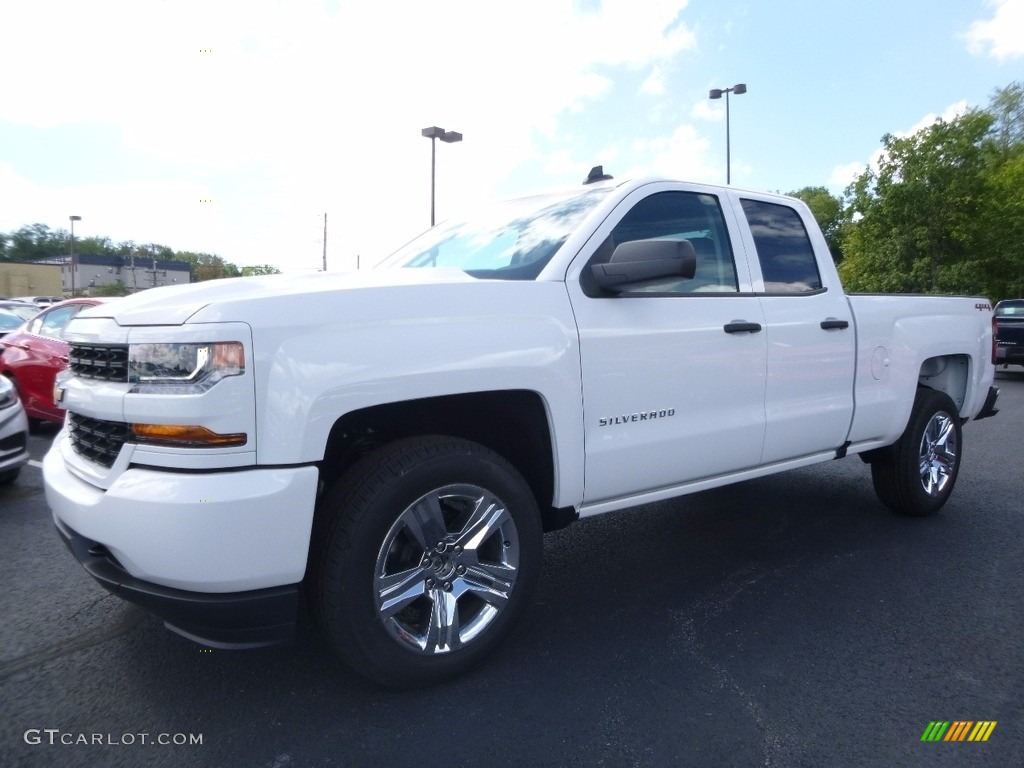 2017 Silverado 1500 Custom Double Cab 4x4 - Summit White / Dark Ash/Jet Black photo #1