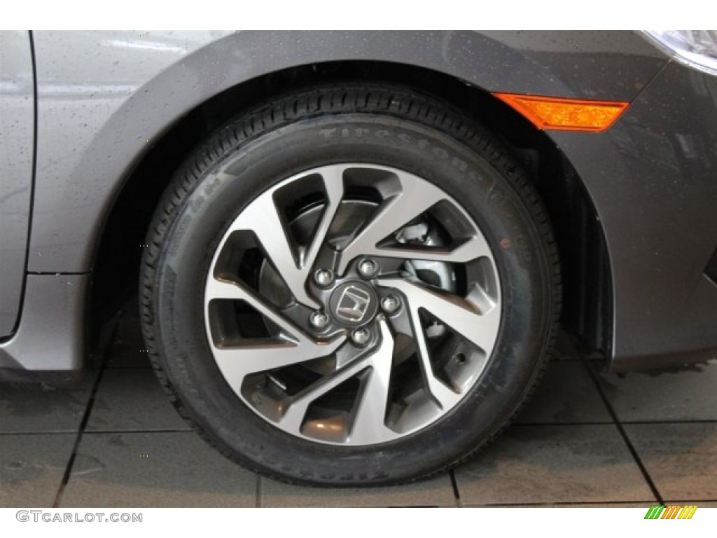 2016 Civic EX Sedan - Modern Steel Metallic / Black photo #2