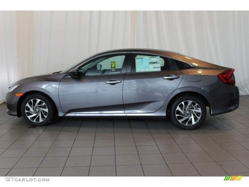 2016 Civic EX Sedan - Modern Steel Metallic / Black photo #5