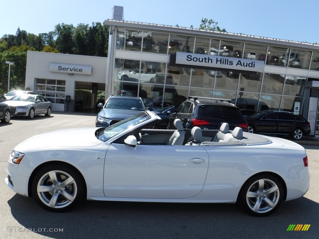 2016 A5 Premium Plus quattro Convertible - Ibis White / Titanium Gray photo #6