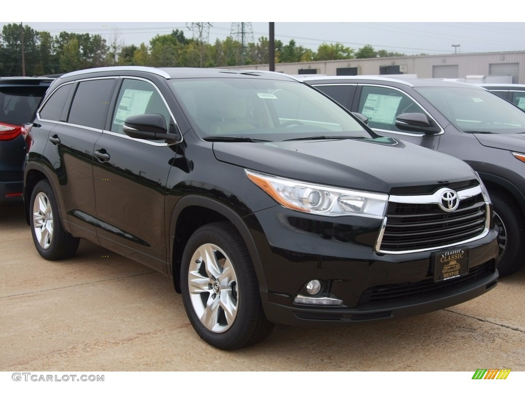 2016 Highlander Limited AWD - Midnight Black Metallic / Almond photo #1