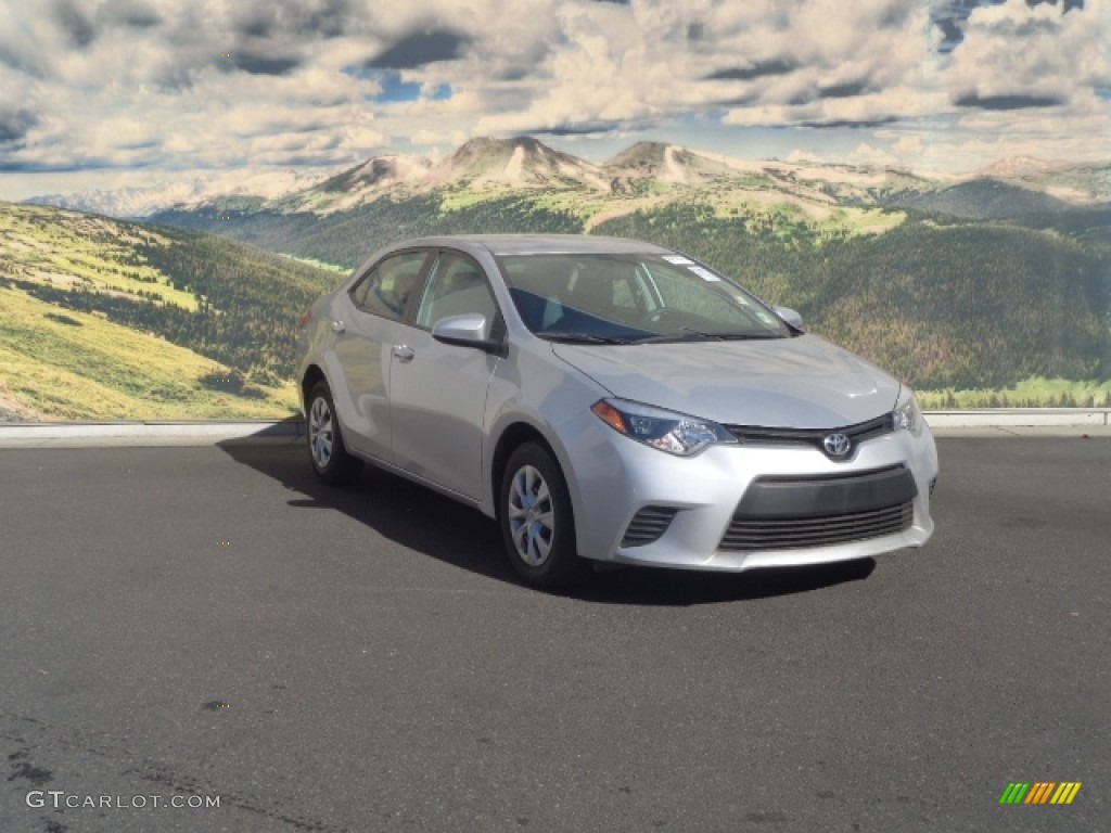 2014 Corolla L - Super White / Steel Blue photo #1