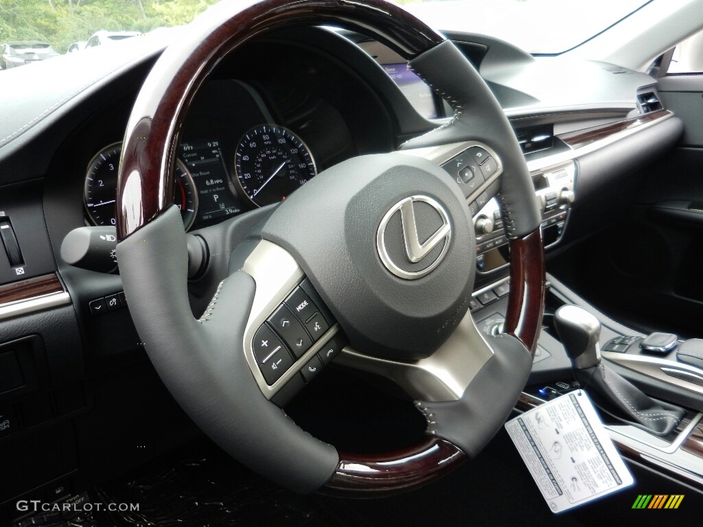 2017 Lexus ES 350 Black Steering Wheel Photo #116043573