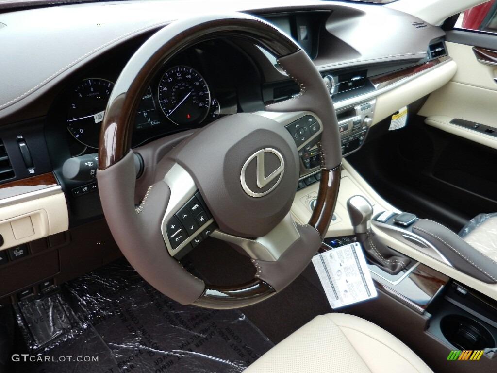 2017 Lexus ES 350 Parchment Dashboard Photo #116043648