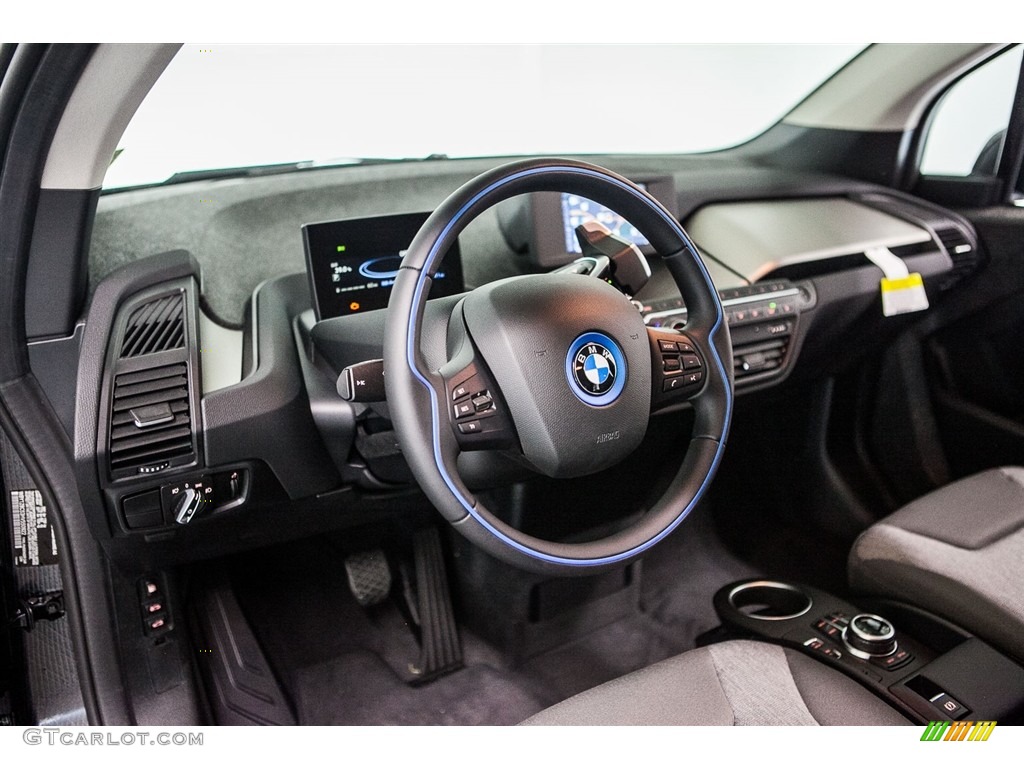 Deka Dark Cloth w/Blue Highlights Interior 2017 BMW i3 with Range Extender Photo #116048253