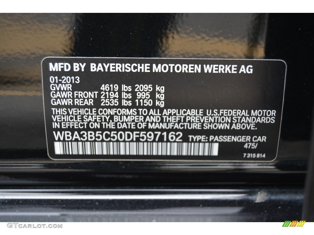 2013 3 Series 328i xDrive Sedan - Black Sapphire Metallic / Black photo #34