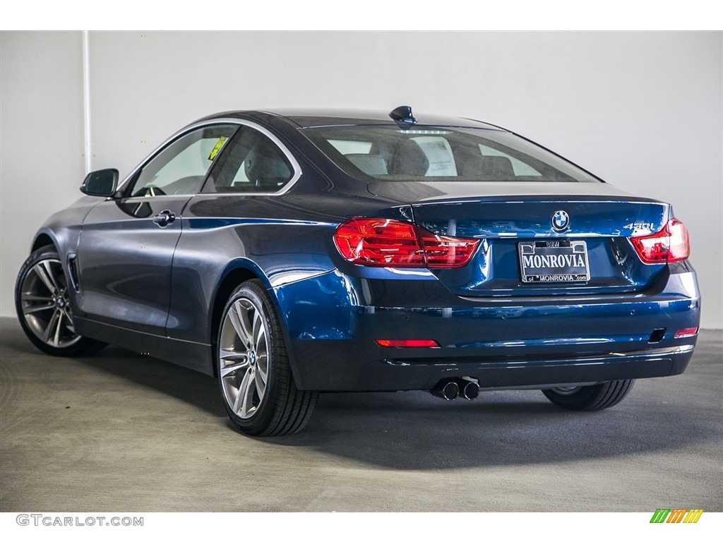 2017 4 Series 430i Coupe - Midnight Blue Metallic / Black photo #3