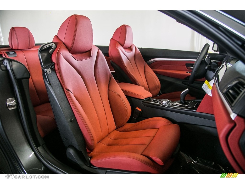 Coral Red Interior 2017 BMW 4 Series 430i Convertible Photo #116048613