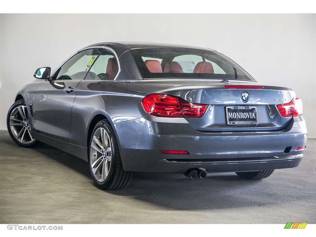 2017 4 Series 430i Convertible - Mineral Grey Metallic / Coral Red photo #3