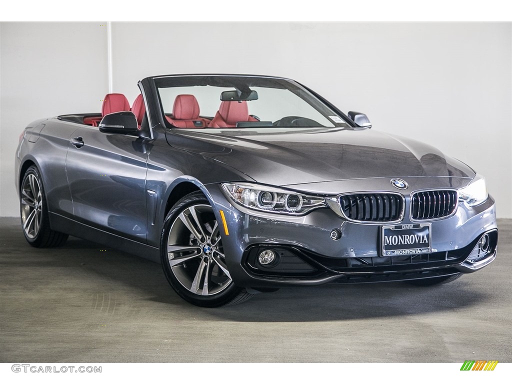 2017 4 Series 430i Convertible - Mineral Grey Metallic / Coral Red photo #12