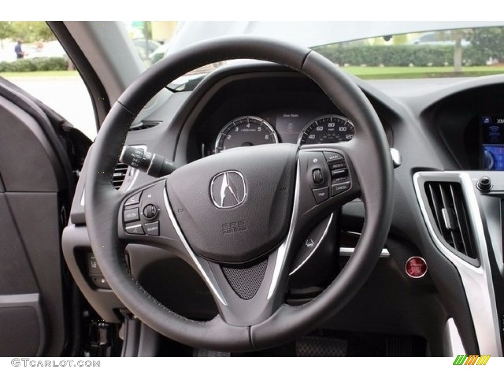 2017 Acura TLX V6 Technology Sedan Espresso Steering Wheel Photo #116049213