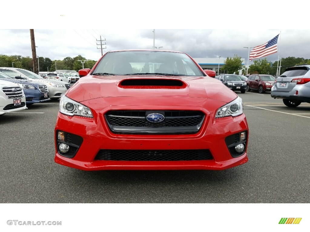 2017 WRX Premium - Pure Red / Carbon Black photo #2