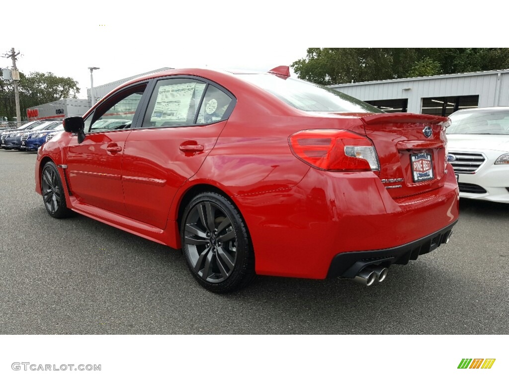2017 WRX Premium - Pure Red / Carbon Black photo #4