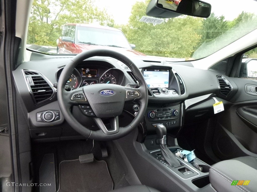 Charcoal Black Interior 2017 Ford Escape Titanium 4WD Photo #116051536