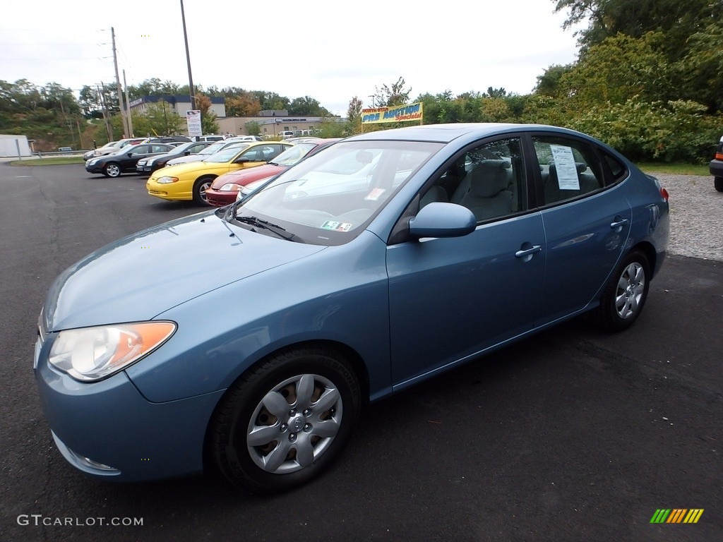 2007 Elantra GLS Sedan - Seattle Light Blue / Gray photo #1