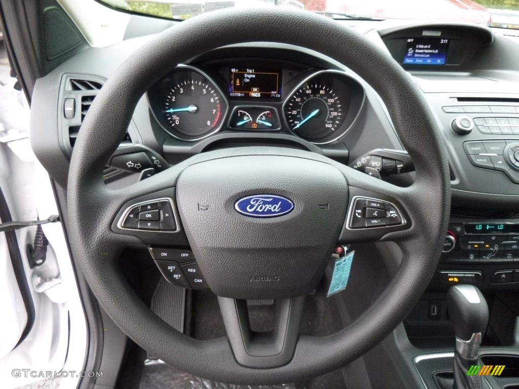 2017 Ford Escape SE 4WD Charcoal Black Steering Wheel Photo #116053648