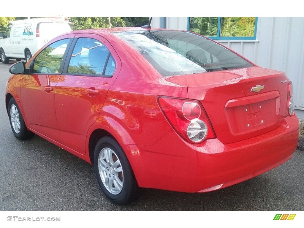 2012 Sonic LS Sedan - Victory Red / Jet Black/Dark Titanium photo #4