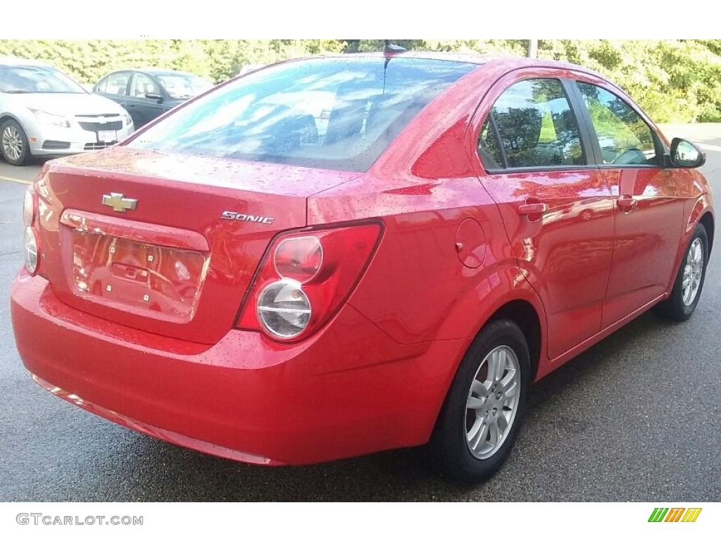 2012 Sonic LS Sedan - Victory Red / Jet Black/Dark Titanium photo #5