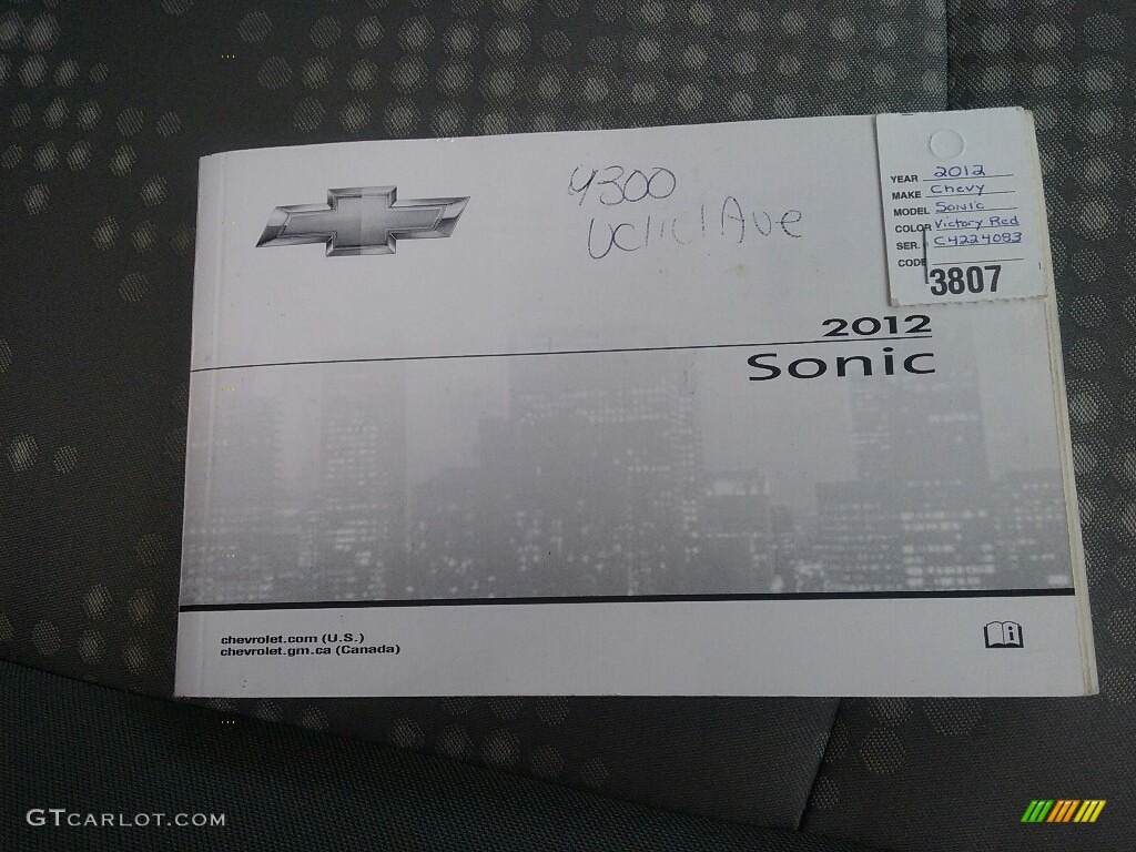 2012 Sonic LS Sedan - Victory Red / Jet Black/Dark Titanium photo #18