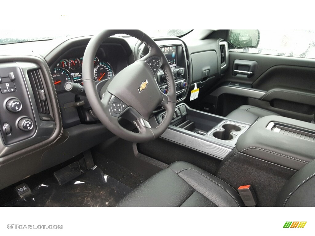 Jet Black Interior 2017 Chevrolet Silverado 1500 LTZ Crew Cab 4x4 Photo #116062261