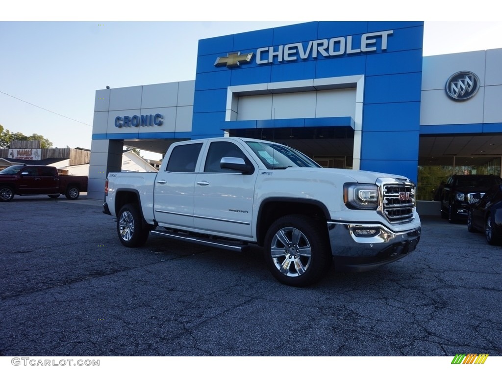 2017 Sierra 1500 SLT Crew Cab 4WD - Summit White / Cocoa/­Dune photo #1