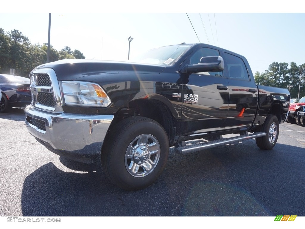 2017 2500 Tradesman Crew Cab 4x4 - Brilliant Black Crystal Pearl / Black/Diesel Gray photo #3