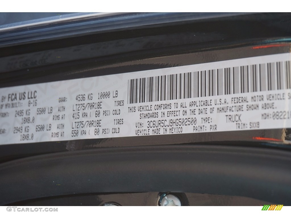 2017 2500 Tradesman Crew Cab 4x4 - Brilliant Black Crystal Pearl / Black/Diesel Gray photo #17