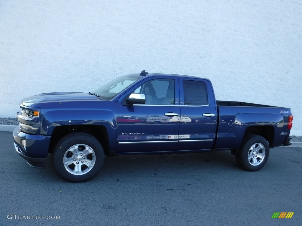 2017 Silverado 1500 LTZ Double Cab 4x4 - Deep Ocean Blue Metallic / Cocoa/­Dune photo #2