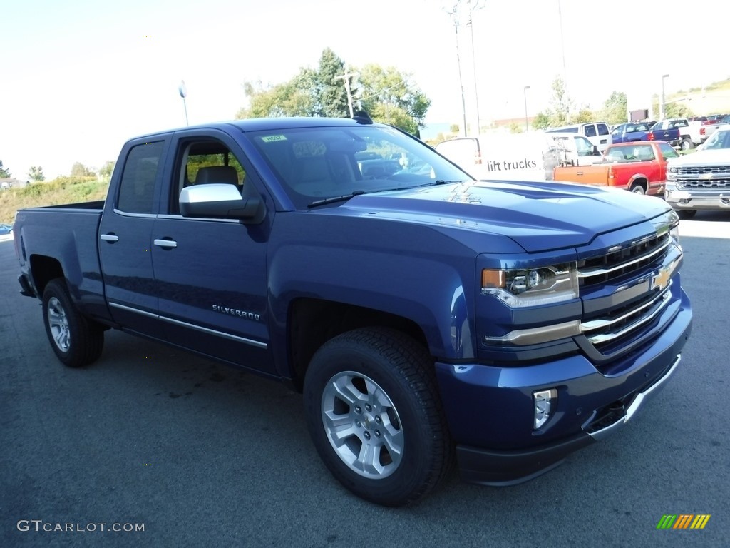 2017 Silverado 1500 LTZ Double Cab 4x4 - Deep Ocean Blue Metallic / Cocoa/­Dune photo #6