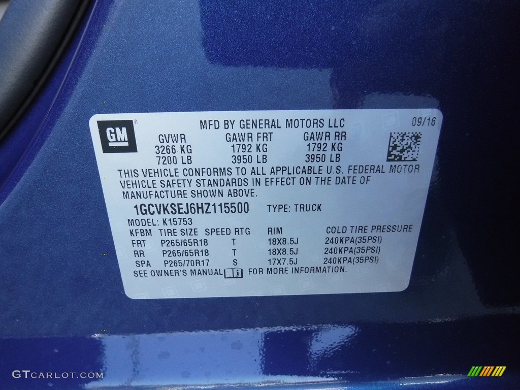 2017 Silverado 1500 LTZ Double Cab 4x4 - Deep Ocean Blue Metallic / Cocoa/­Dune photo #25