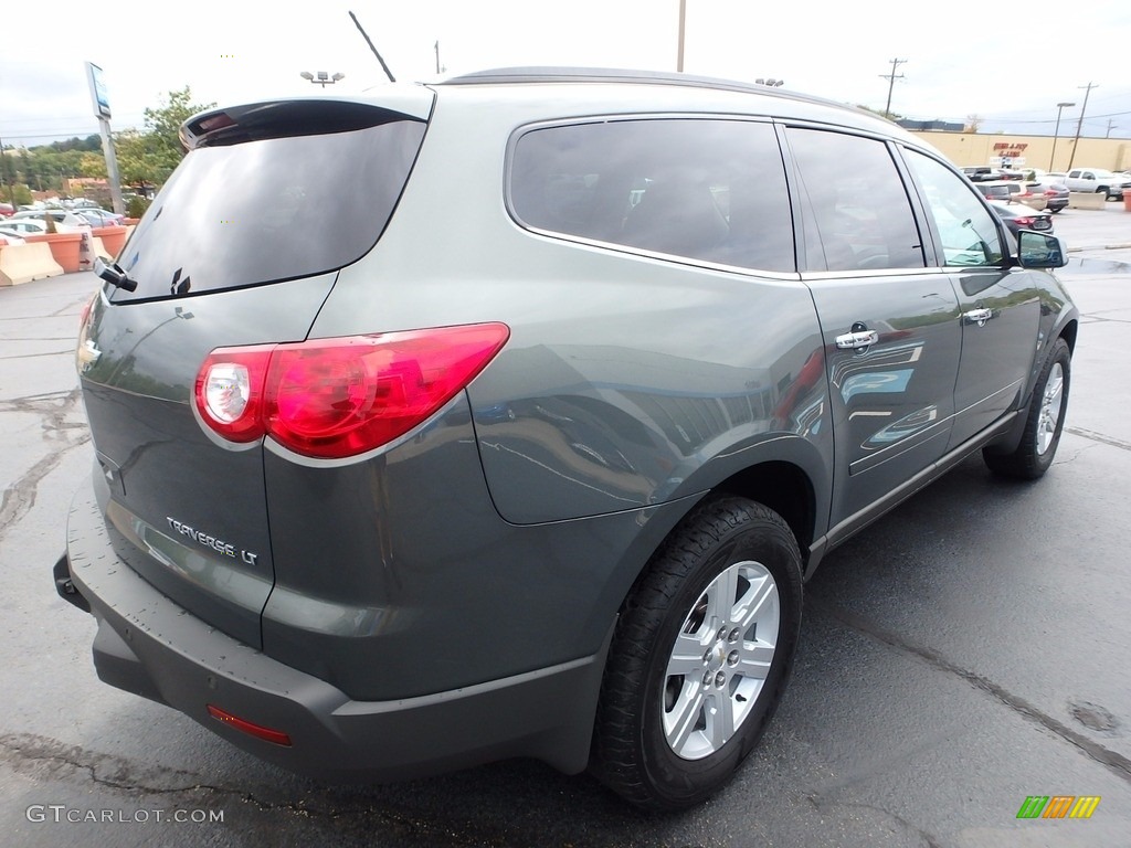2011 Traverse LT AWD - Steel Green Metallic / Ebony/Ebony photo #8