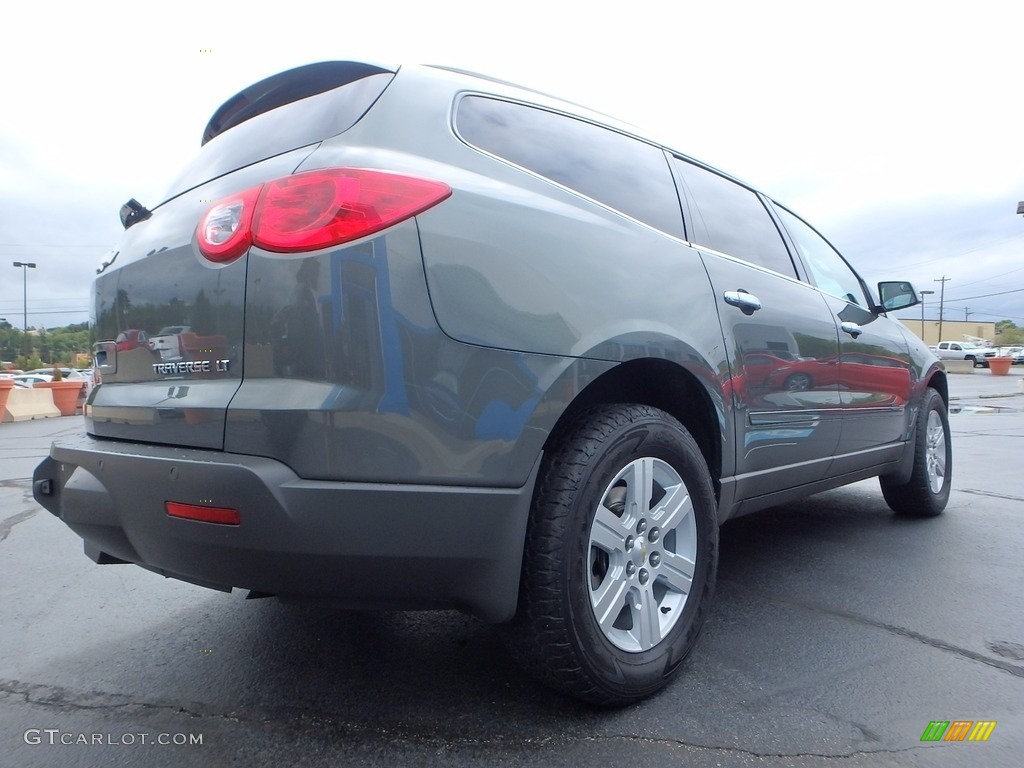 2011 Traverse LT AWD - Steel Green Metallic / Ebony/Ebony photo #9