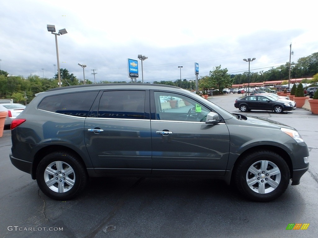 2011 Traverse LT AWD - Steel Green Metallic / Ebony/Ebony photo #10