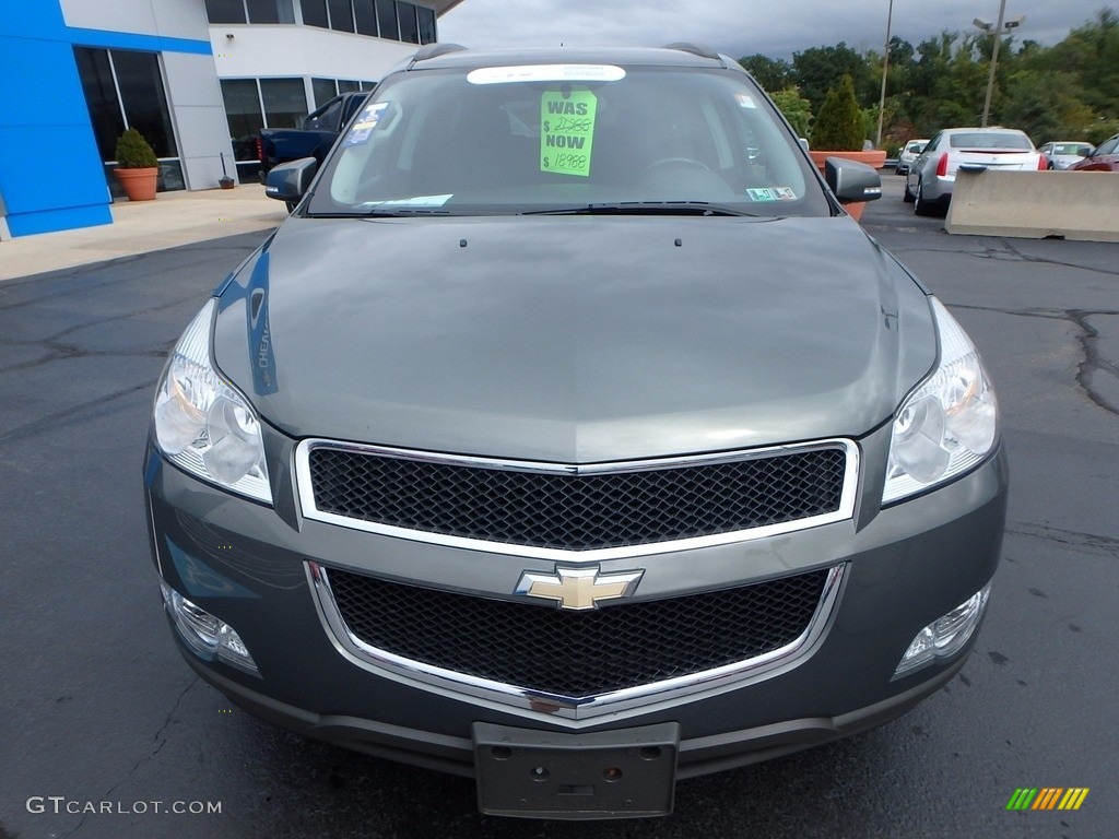 2011 Traverse LT AWD - Steel Green Metallic / Ebony/Ebony photo #13