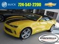Bright Yellow - Camaro LT Convertible Photo No. 2