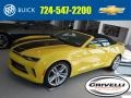 2017 Bright Yellow Chevrolet Camaro LT Convertible  photo #2