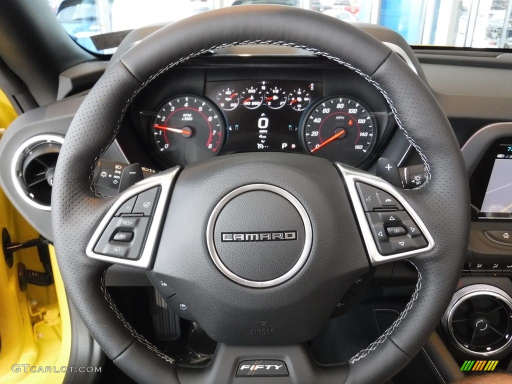 2017 Chevrolet Camaro LT Convertible Jet Black Steering Wheel Photo #116072869