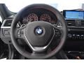 2016 BMW 3 Series Black Interior Steering Wheel Photo