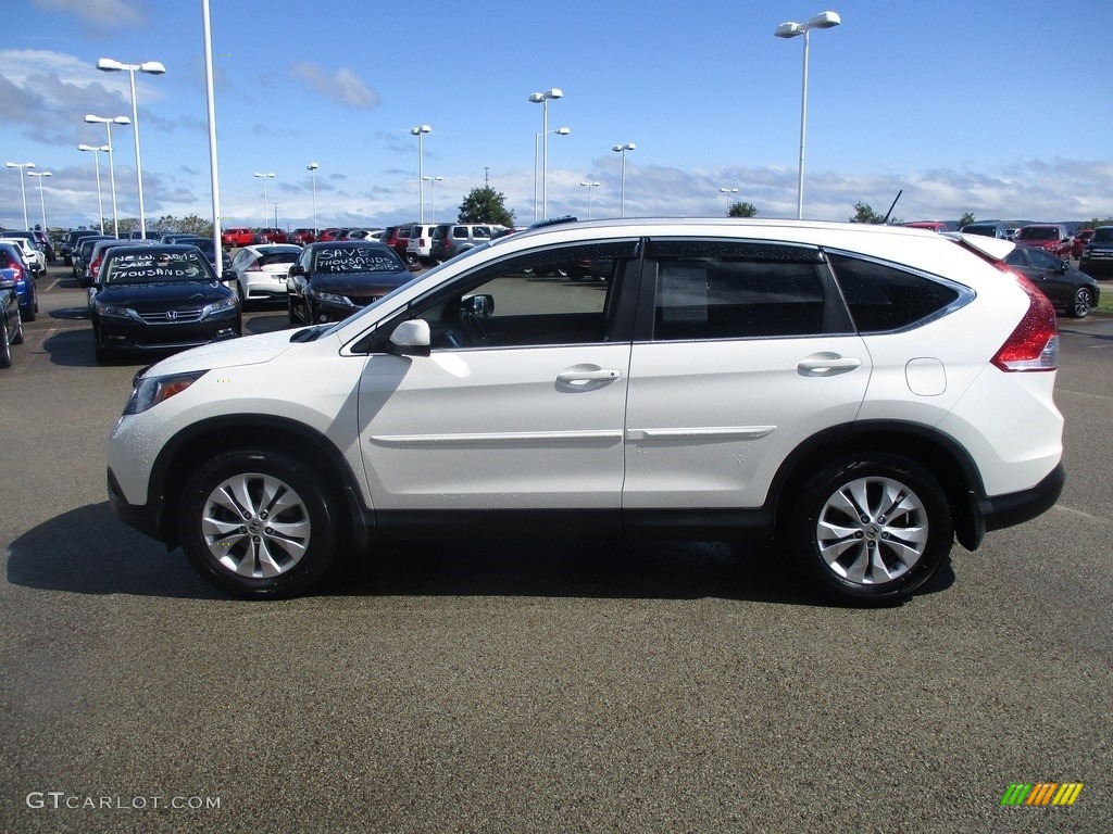 2014 CR-V EX-L AWD - White Diamond Pearl / Beige photo #4